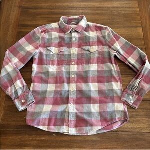 American Eagle Women's Super Soft Pink and Gray Flannel Size Small